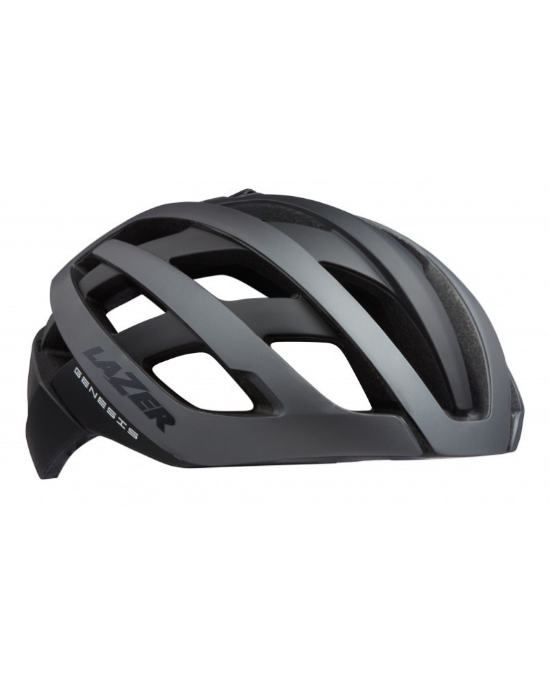 capacete de ciclismo preto LAZER GENESIS com aberturas de ventilação