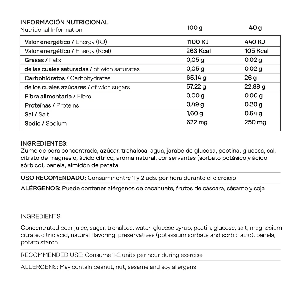 Informação nutricional e ingredientes em rótulo alimentar