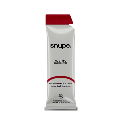 Pacote de gel energético Snupe HC21 ISO sabor frutos vermelhos e lima