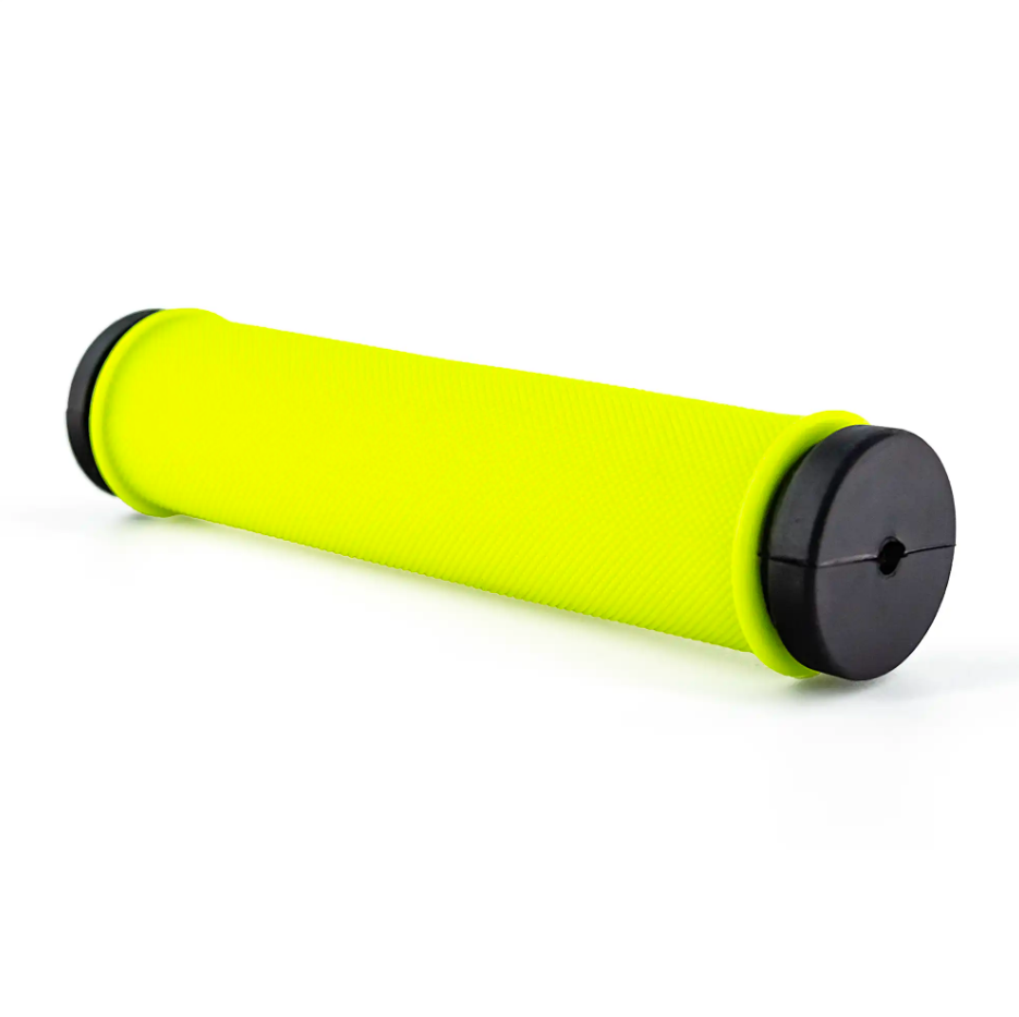 Punho amarelo fluorescente com extremidades pretas para bicicleta ou moto