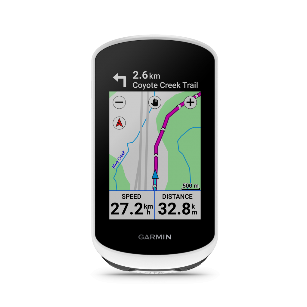 Dispositivo GPS Garmin para bicicleta com ecrã de navegação a cores
