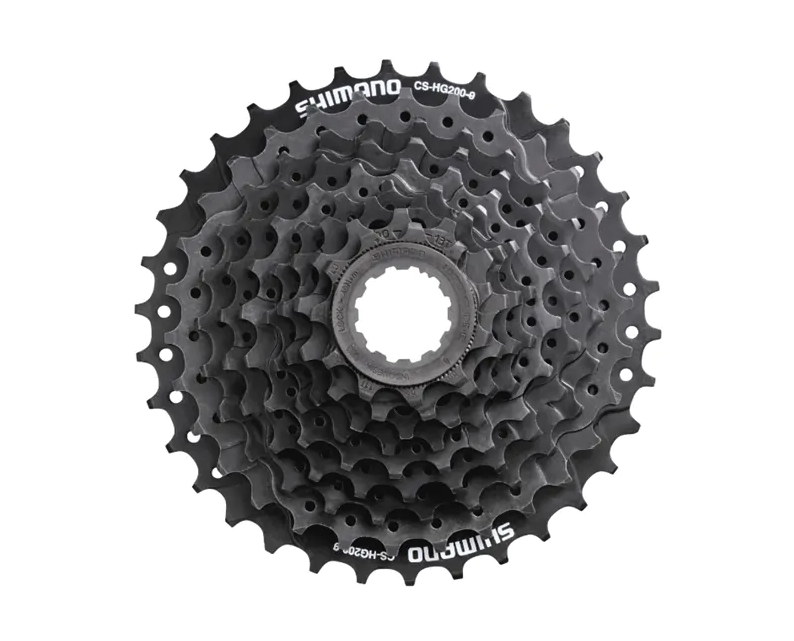 Roda dentada preta para bicicleta Shimano com várias engrenagens