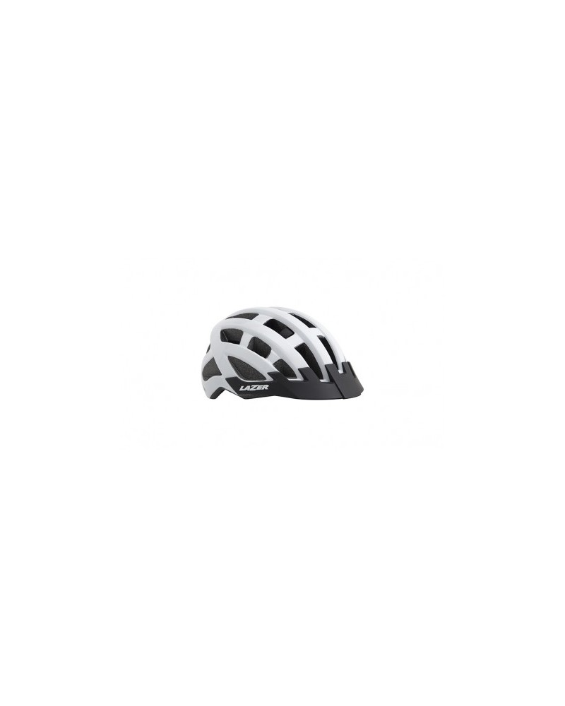 Capacete de bicicleta branco e preto com ventilação