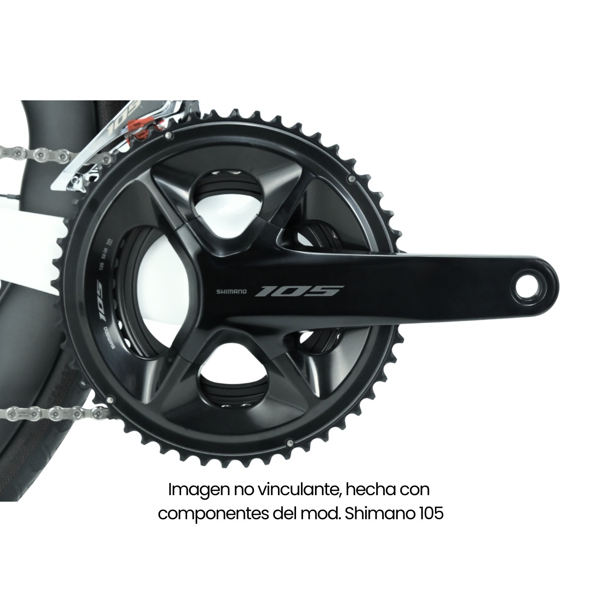 Pedaleira preta Shimano 105 para bicicleta de estrada