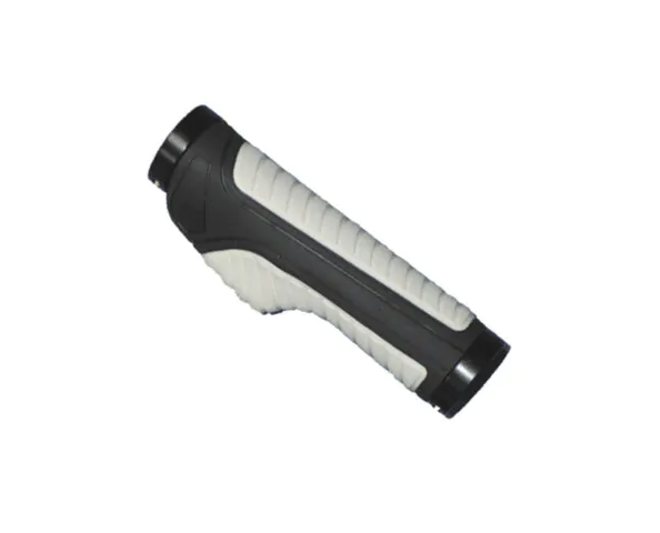 Punho ergonómico preto e branco para bicicleta com textura antiderrapante