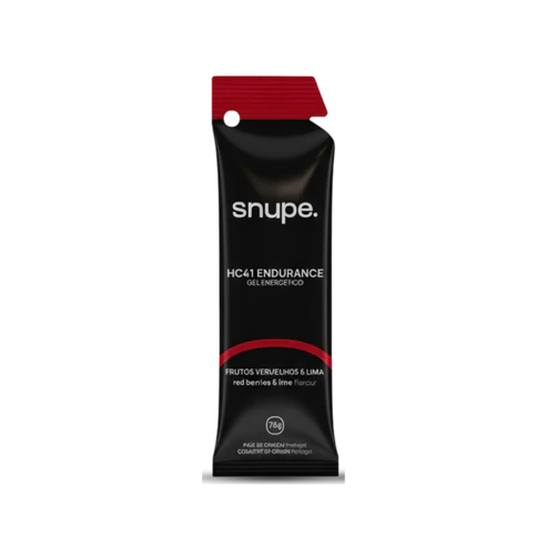 Gel energético Snupe HC41 Endurance preto com detalhes vermelhos