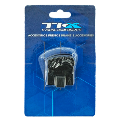 Acessório para travão de bicicleta TTX embalado em cartão azul.