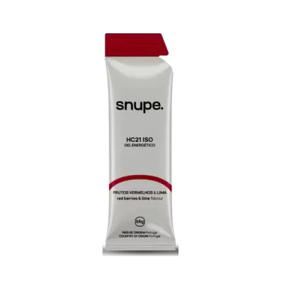 Pacote de gel energético Snupe HC21 ISO sabor frutos vermelhos e lima