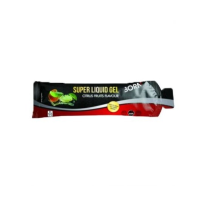Gel energético em embalagem preta e vermelha sabor Citrus Fruits