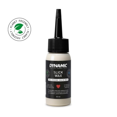 Frasco de Dynamic Slick Wax para corrente de bicicleta com selo Planet Friendly