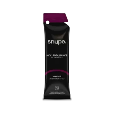 Embalagem preta e roxa de gel energético snupe HC41 ENDURANCE sabor Maracujá