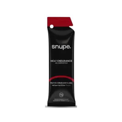 Gel energético Snupe HC41 Endurance preto com detalhes vermelhos