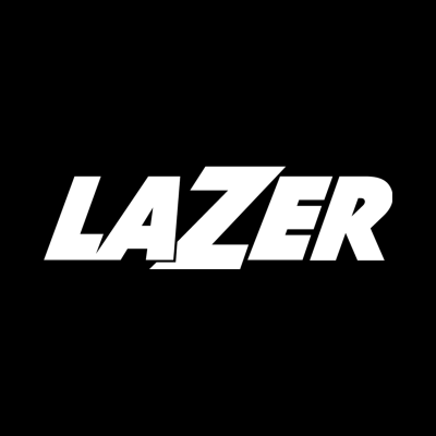 Texto LAZER em letras brancas e negrito sobre fundo preto