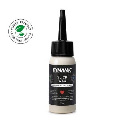 Frasco de Dynamic Slick Wax para corrente de bicicleta com selo Planet Friendly