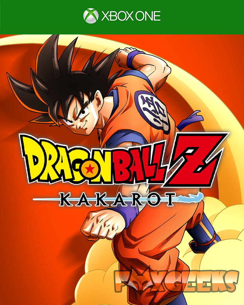 Capa do jogo DRAGON BALL Z KAKAROT para Xbox One com personagem em roupa laranja