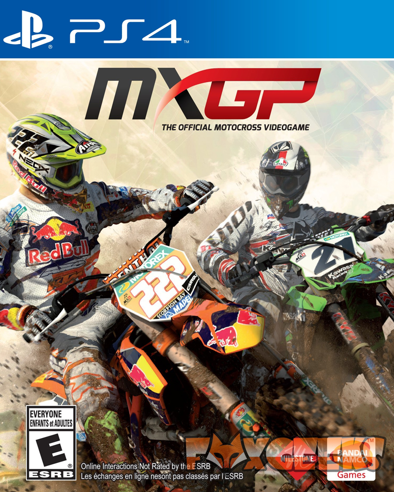 Capa do jogo PS4 MXGP com motociclistas de motocross em ação