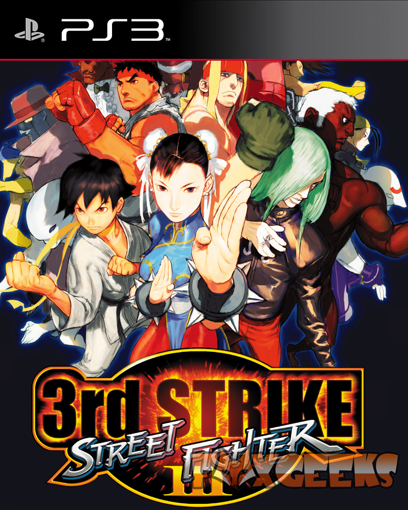 Capa do jogo PS3 3rd Strike Street Fighter com personagens de luta