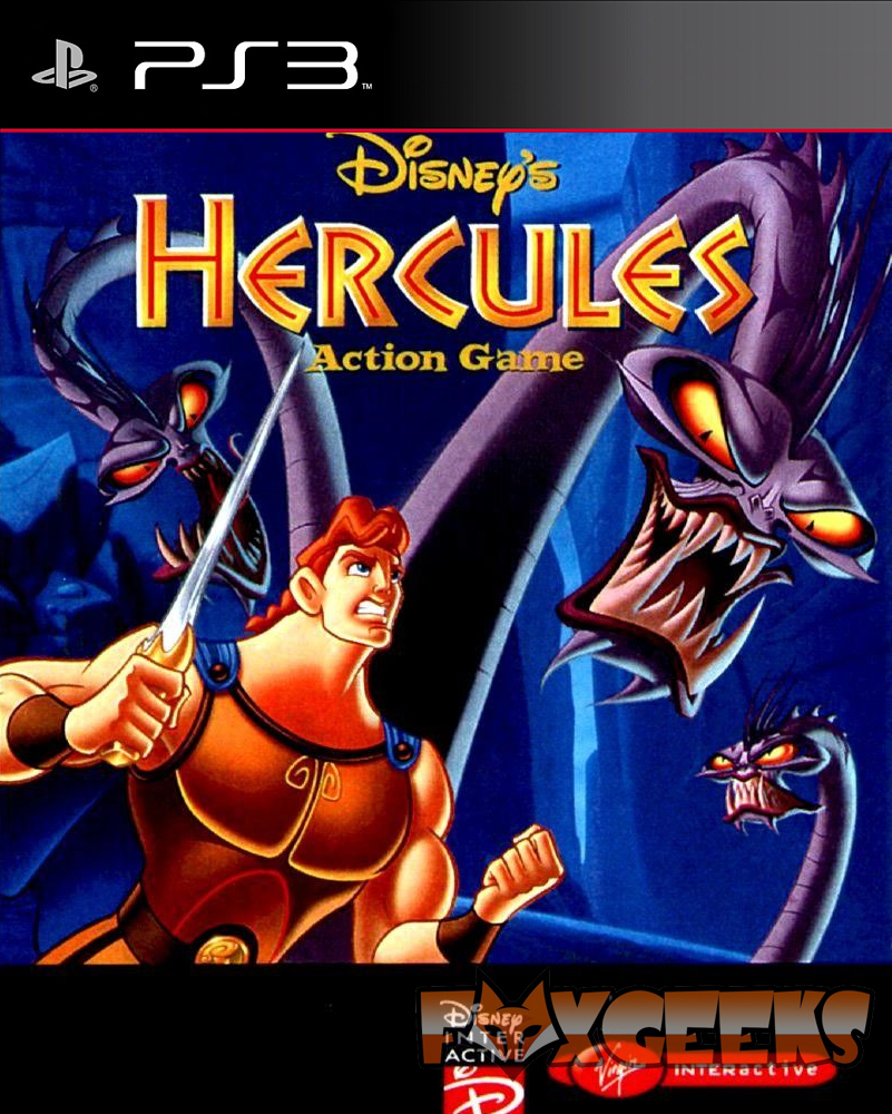 Capa do jogo para PS3 Disney's Hercules Action Game com Hércules e hidra