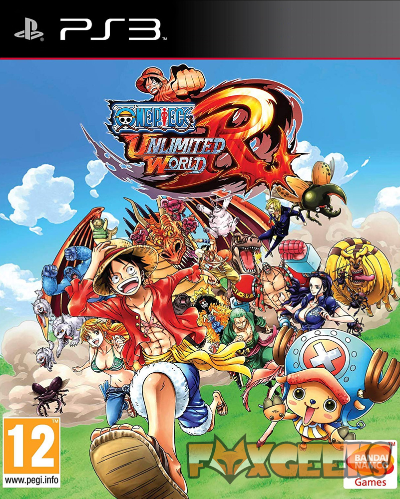 Capa do jogo One Piece Unlimited World R para PS3 com personagens de anime coloridos.
