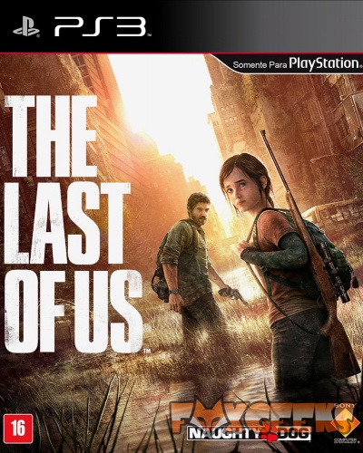 Capa do jogo THE LAST OF US para PS3 com dois personagens em cenário urbano destruído.