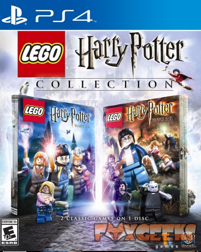 Capa do jogo PS4 LEGO Harry Potter Collection com personagens LEGO e título em destaque