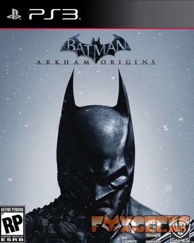 Capa do jogo Batman Arkham Origins para PS3 com imagem do Batman em fundo cinza