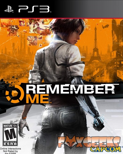 Capa do jogo REMEMBER ME para PS3 com personagem feminina e cenário laranja