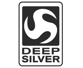 Logotipo preto e branco da marca DEEP SILVER com símbolo abstracto
