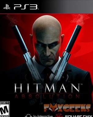 Capa do jogo Hitman Absolution para PS3 com personagem masculino e armas