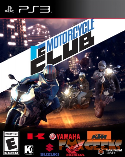 Capa do jogo Motorcycle Club para PS3 com motociclistas em ação à noite na cidade