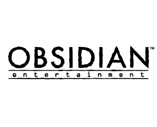 Logótipo da Obsidian Entertainment em preto e branco