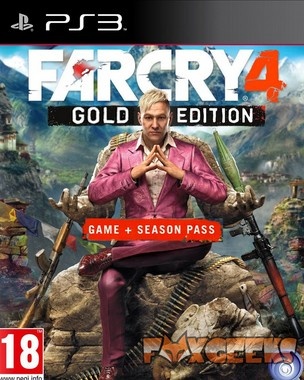 Capa do jogo Far Cry 4 Gold Edition para PS3 com personagem e fundo natural