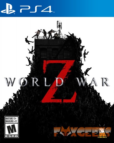 Capa do jogo PS4 World War Z com multidão de zumbis e letra Z vermelha