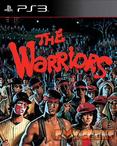 Capa do jogo 'The Warriors' para PS3 com vários personagens urbanos dos anos 70 em fundo noturno