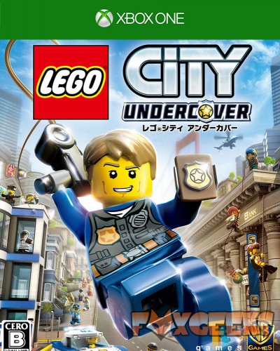 Capa do jogo LEGO CITY UNDERCOVER para Xbox One com figura Lego de polícia a saltar