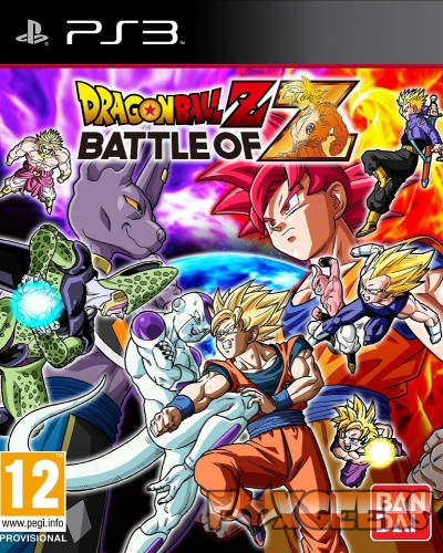 Capa do jogo Dragon Ball Z Battle of Z para PS3 com personagens animados coloridos