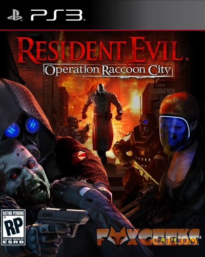 Capa do jogo Resident Evil Operation Raccoon City para PS3 com personagens armados e zumbis