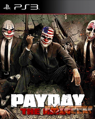 Capa do jogo Payday The Heist para PS3 com homens mascarados