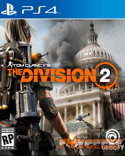 Capa do jogo PS4 Tom Clancy's The Division 2 com soldado e Capitólio em chamas