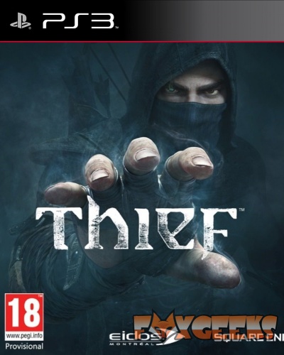 Capa do jogo Thief para PS3 com homem mascarado e texto do título