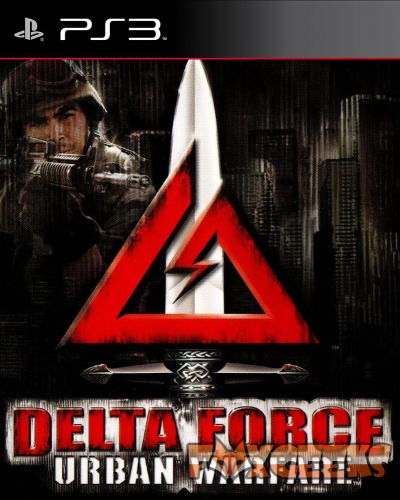 Capa do jogo PS3 DELTA FORCE URBAN WARGARE com soldado e símbolo triangular vermelho