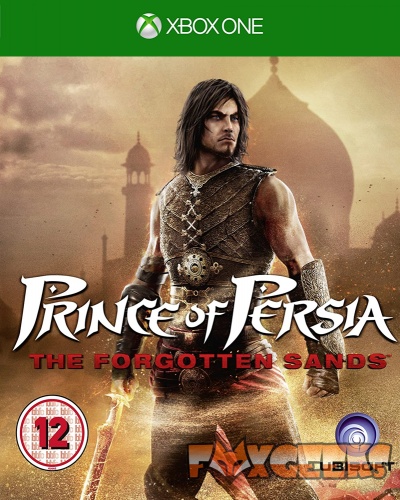 Capa do jogo Prince of Persia The Forgotten Sands para Xbox One com personagem masculino em fundo persa