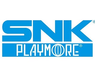 Logótipo SNK PLAYMORE em azul sobre fundo branco