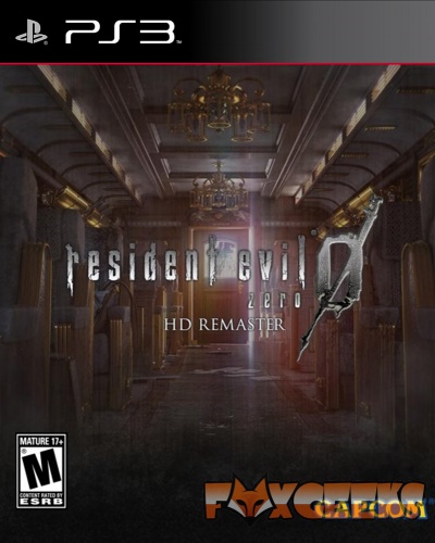 Capa do jogo Resident Evil Zero para PS3 com corredor escuro ao fundo