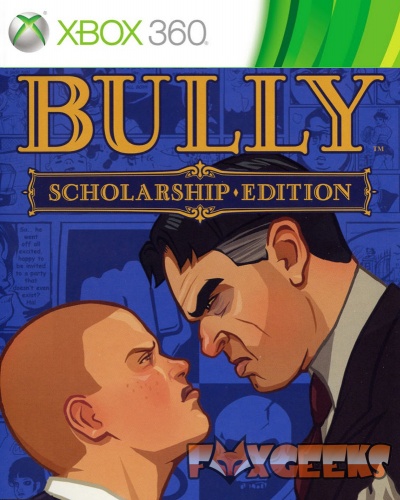 Capa do jogo Bully Scholarship Edition para Xbox 360 com confronto entre duas personagens
