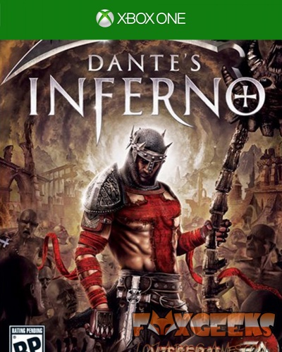 Capa do jogo Dante's Inferno para Xbox One com personagem em armadura e cenário sombrio