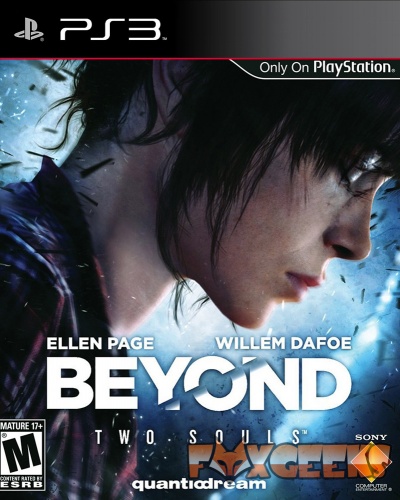 Caixa de jogo Beyond Two Souls para PS3 com imagem de mulher lado direito