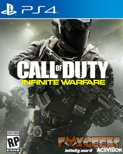 Capa do jogo CALL OF DUTY INFINITE WARFARE para PS4 com soldado militar e logótipos