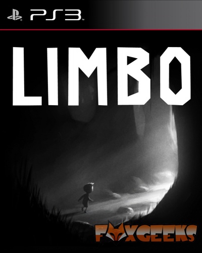 Capa do jogo LIMBO para PS3 com design sombrio a preto e branco
