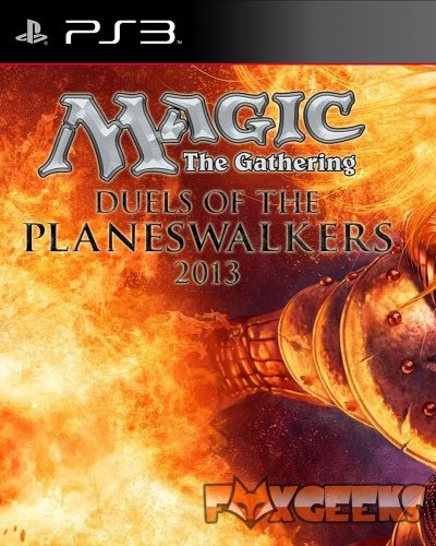 Capa do jogo Magic The Gathering para PS3 com armadura dourada e fundo laranja